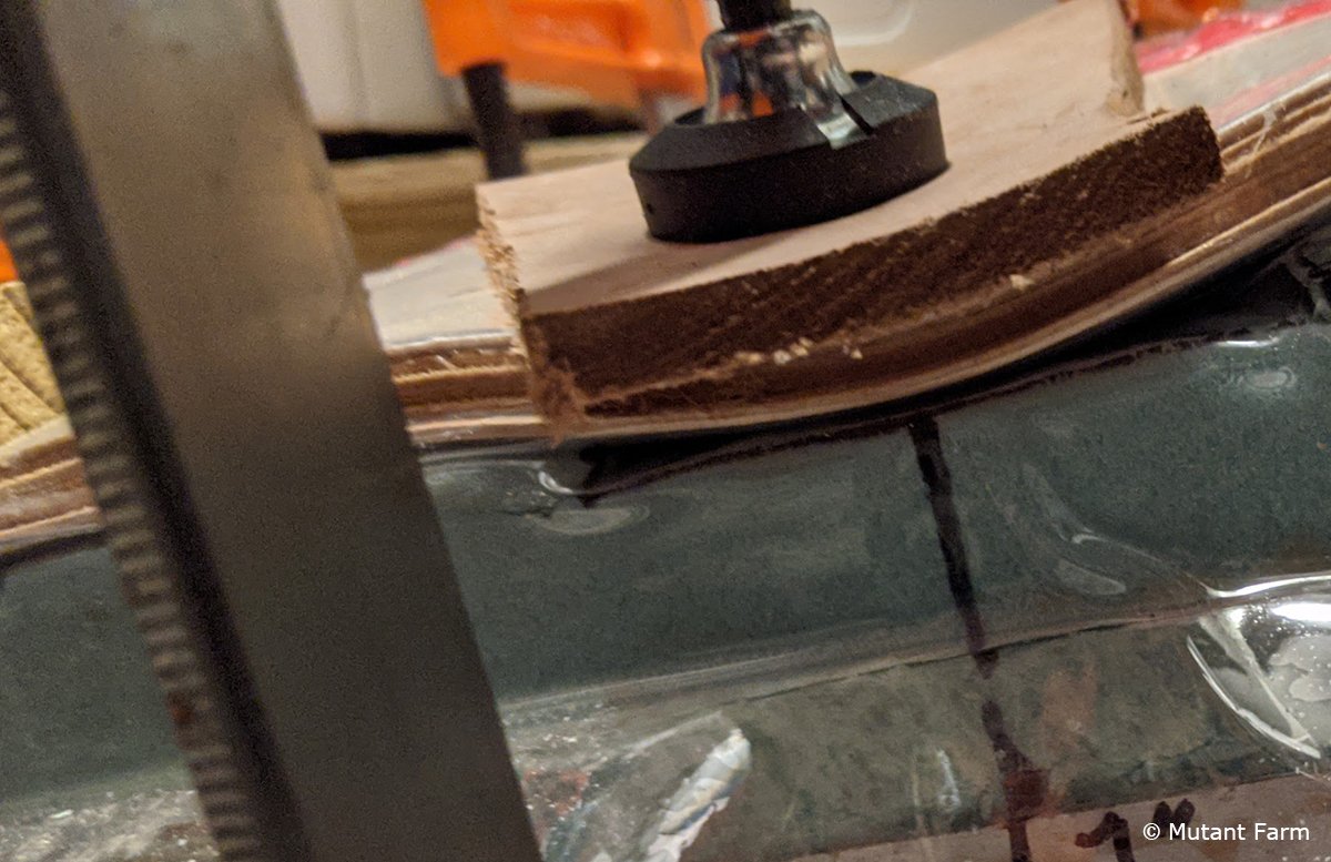 adding concave to a skateboard deck with pressure